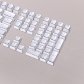 Jelly White 104+32 Keys OEM Profile PC Doubleshot Top Legends Keycaps Set for MX Keyboard
